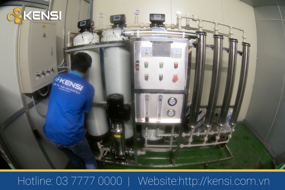 Hệ thống lọc nước công nghiệp công suất 1000l/h phục vụ sản xuất khăn ướt