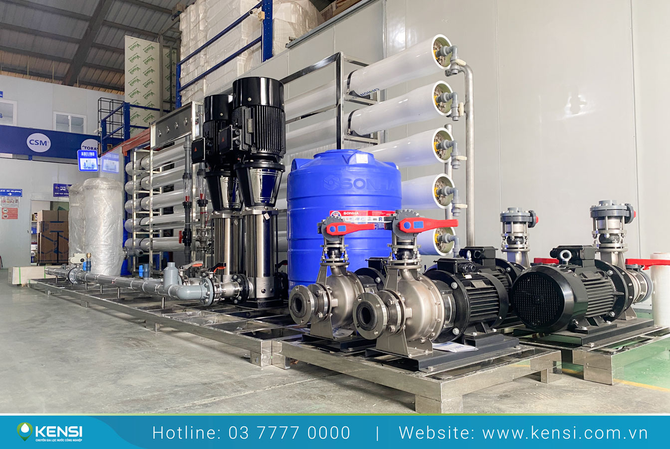 Cấu hình hệ thống máy lọc nước công nghiệp công suất 20m3/h
