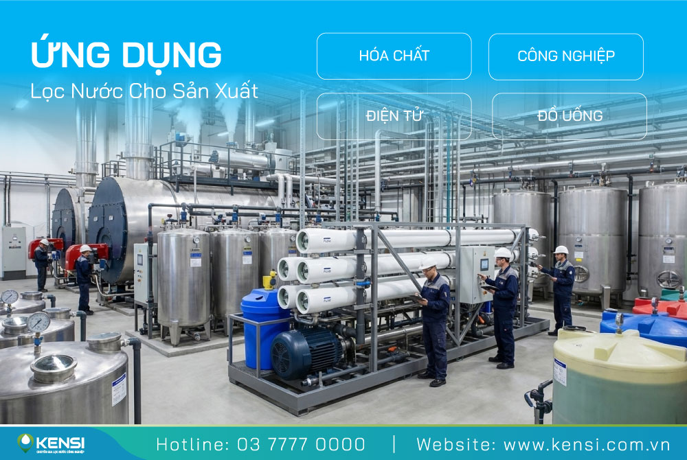 Ứng dụng của hệ thống lọc nước RO công nghiệp