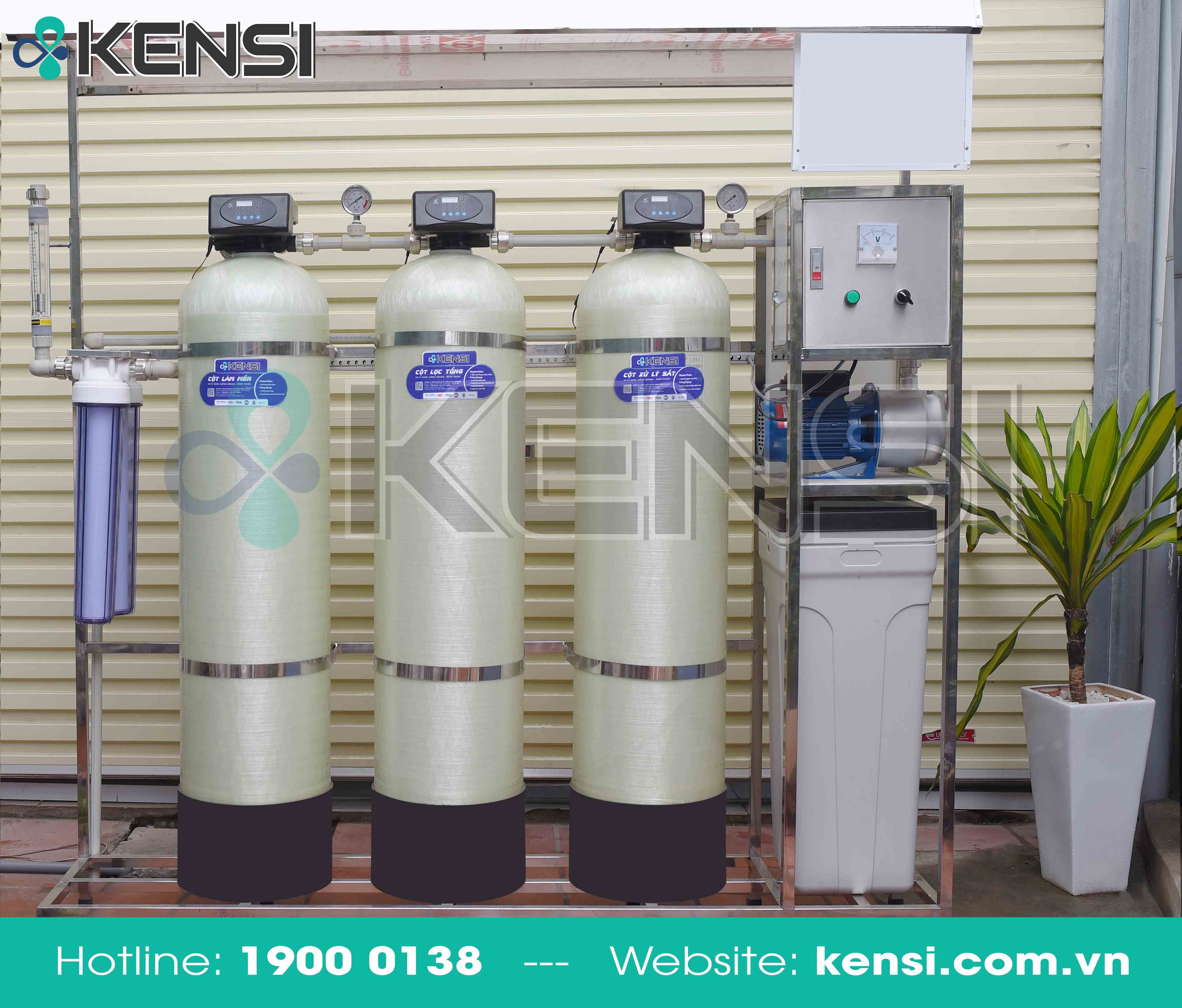 Hệ thống máy lọc nước công nghiệp lọc sạch, cung cấp nguồn nước đủ tiêu chuẩn nước sạch sinh hoạt