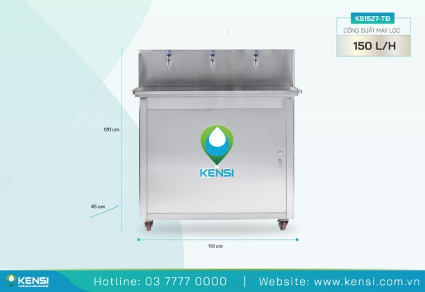 Máy Lọc Nước RO Kensi Bán Công Nghiệp 150 Lít/Giờ | Tủ Inox