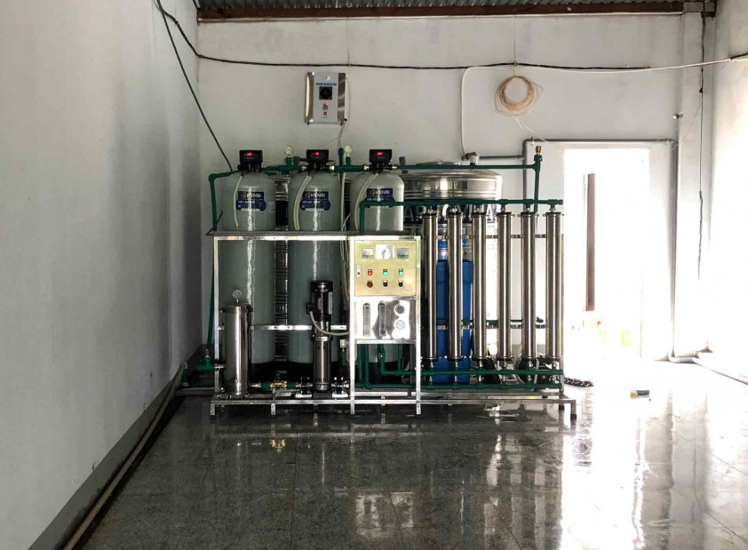 Sơ đồ hoạt động của hệ thống lọc nước công nghiệp công suất 1500l/h