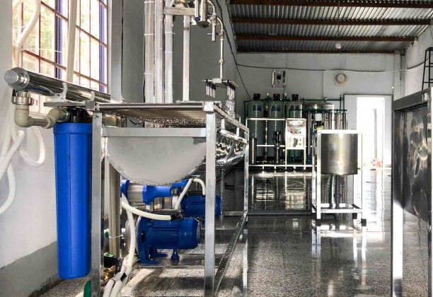 Sản xuất nước đóng chai với hệ thống RO công nghiệp 1500LH tại Đắk Lắk