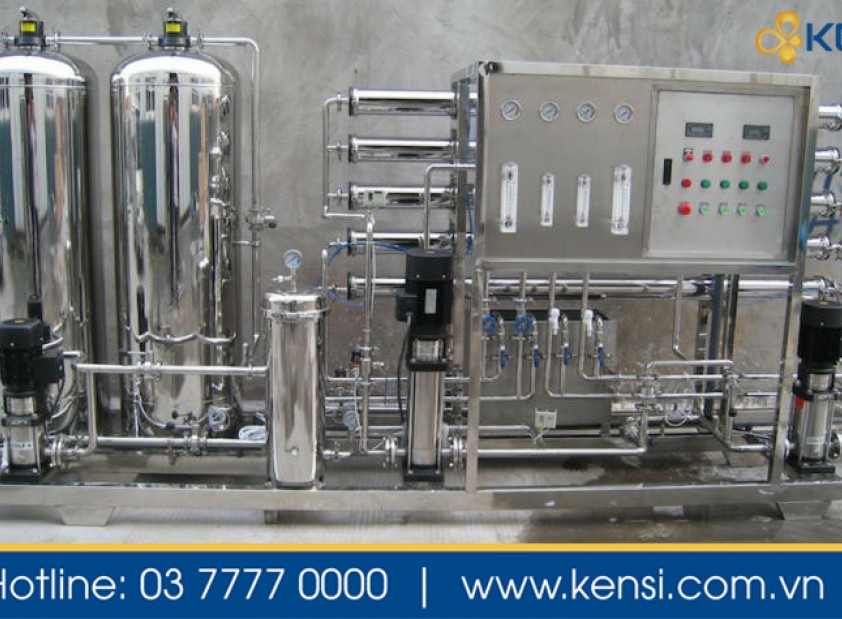 Dây chuyền lọc nước tinh khiết RO công nghiệp sản xuất nước giải khát