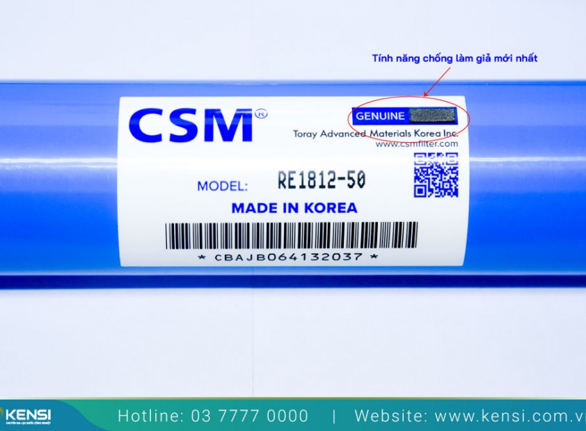 Đặc điểm nổi bật nhận diện trên màng lọc CSM chính hãng