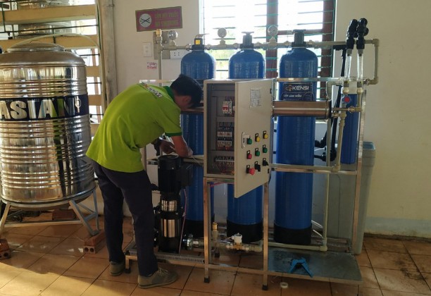 Quá trình lắp đặt hệ thống lọc nước công nghiệp tại Sơn La