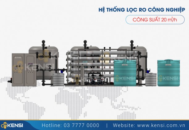 Hệ thống máy lọc nước RO công nghiệp 20000l/h
