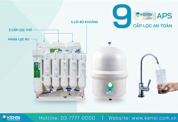 Máy lọc nước RO Kensi Lotus 10L/h | Lõi Việt