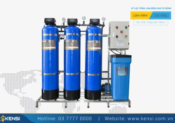 Hệ thống lọc nước tổng làm mềm 3 cột composite van tự động 1500LH