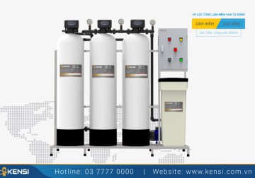 Hệ thống lọc nước tổng làm mềm 3 cột composite van tự động 2000LH