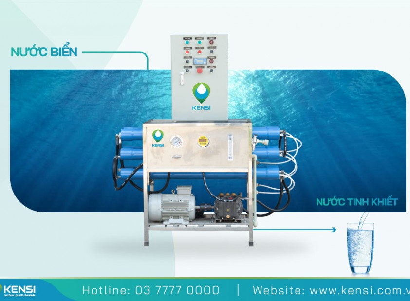 Hệ thống máy lọc nước biển được cấu tạo từ các thiết bị nào?