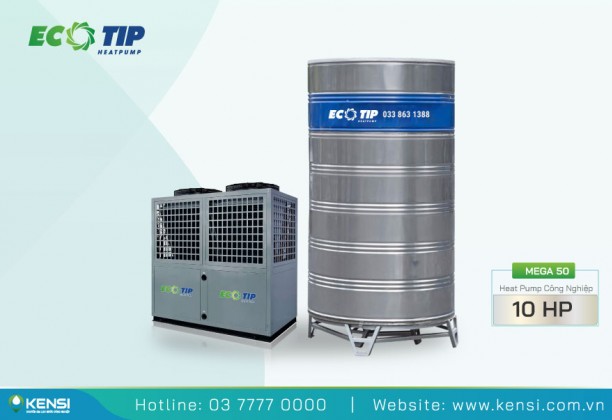 Máy bơm nhiệt Heat Pump công nghiệp 10HP | Ecotip MEGA10