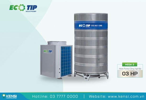 Máy bơm nhiệt Heat Pump công nghiệp 3HP | Ecotip MEGA3