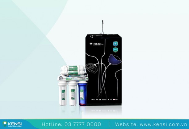 Máy lọc nước RO Kensi Lotus KS309G 9 cấp lọc tủ 98 đen