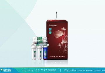 Máy lọc nước RO Kensi Lotus KS309 9 cấp lọc tủ 98 đỏ