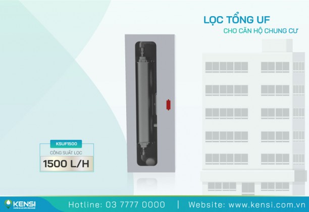 Máy lọc nước cho chung cư công suất 1500l/h - KSUF1000