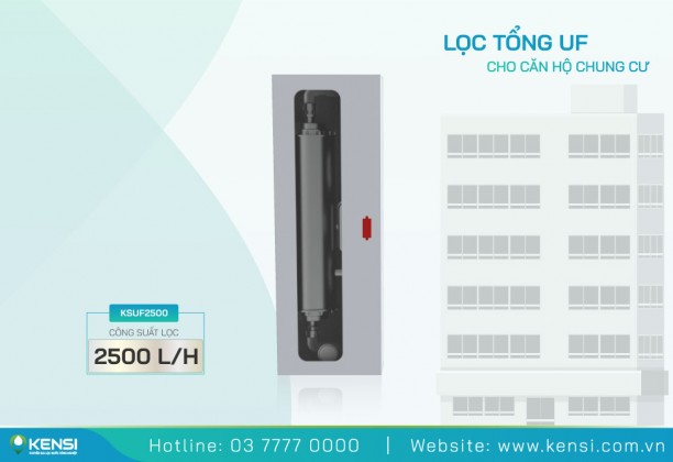 Máy lọc nước cho chung cư công suất 2500l/h - KSUF2500