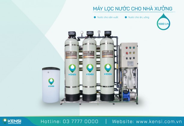  Hệ thống máy lọc nước 1000 L/h cho nhà xưởng