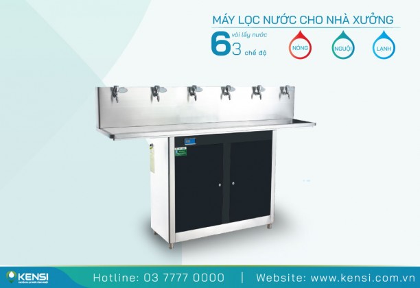 Tủ nước nóng lạnh 6 vòi cho nhà xưởng