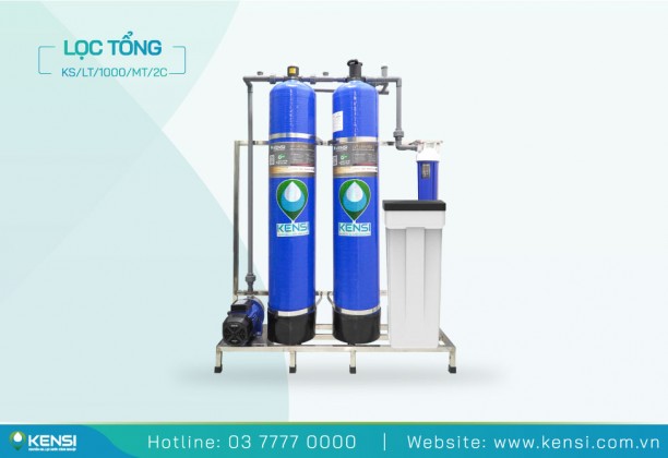 Hệ Thống Lọc Tổng Sinh Hoạt 2 Cột FRP 1 m³/giờ | Điều Khiển Cơ