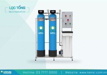 Hệ Thống Lọc Tổng Sinh Hoạt 2 Cột FRP 1 m³/giờ | Điều Khiển Tự Động