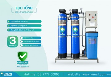 Hệ Thống Lọc Tổng Sinh Hoạt 2 Cột FRP 1 m³/giờ | Điều Khiển Tự Động