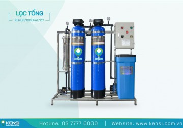 Hệ Thống Lọc Tổng UF 2 Cột FRP 1 m³/giờ | Điều Khiển Tự Động