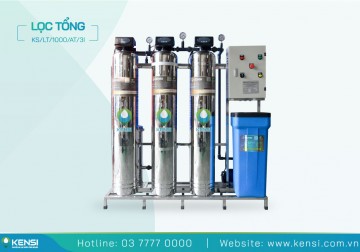 Hệ Thống Lọc Tổng Sinh Hoạt 3 Cột Inox 1 m³/giờ | Điều Khiển Tự Động