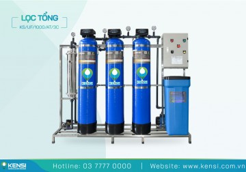 Hệ Thống Lọc Tổng UF 3 Cột FRP 1 m³/giờ | Điều Khiển Tự Động
