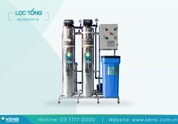 Hệ Thống Lọc Tổng 2 Cột Inox 1 m³/giờ | Điều Khiển Tự Động