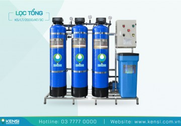 Hệ Thống Lọc Tổng 3 Cột Inox 2 m³/giờ | Điều Khiển Tự Động