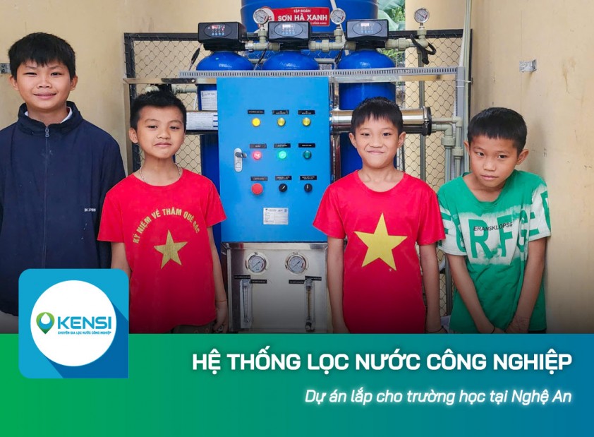Dự án lắp hệ thống lọc nước công nghiệp RO cho trường học tại Nghệ An