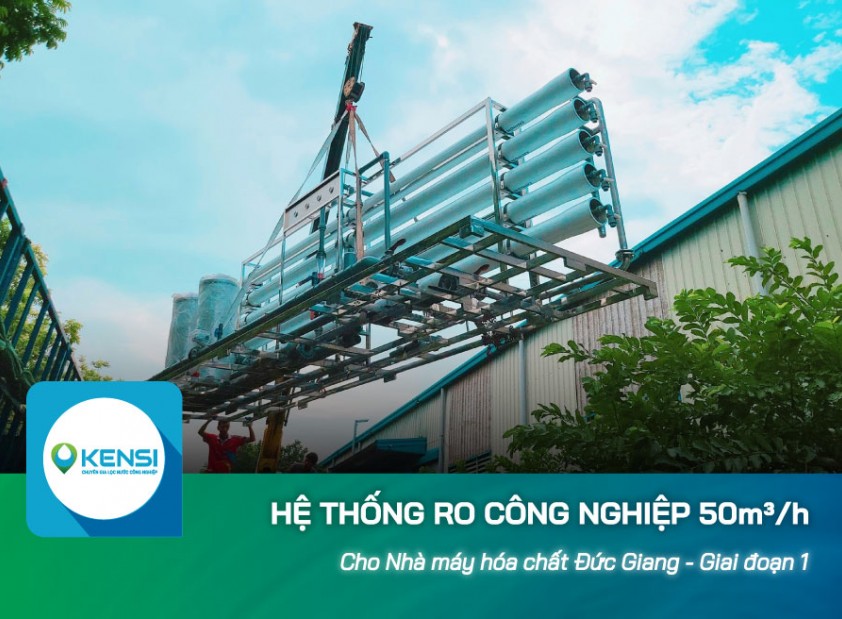 Hệ thống lọc nước công nghiệp RO 50m3/h cho nhà máy hóa chất Đức Giang 1, Lào Cai