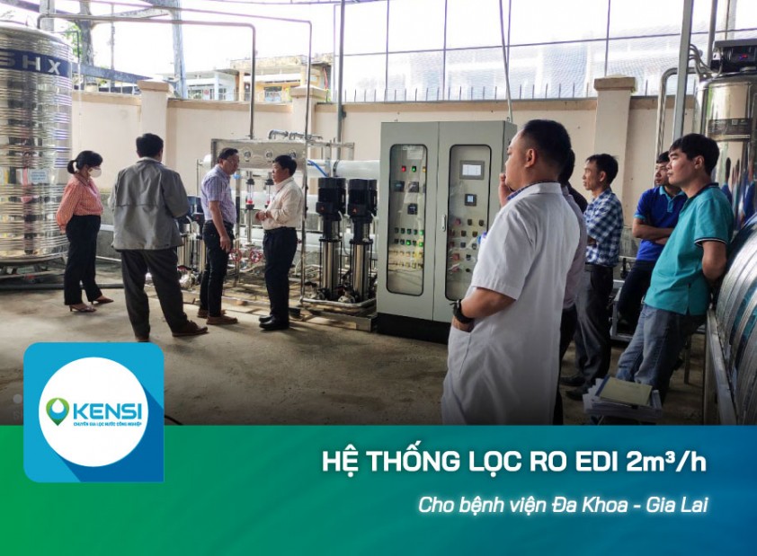 Lắp đặt hệ thống lọc nước công nghiệp RO 2 cấp công suất 2m3/h cho bệnh viện Đa khoa tỉnh Gia Lai