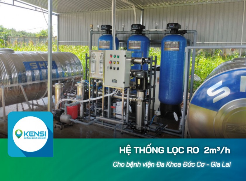 Lắp đặt hệ thống lọc nước RO công nghiệp 2m3/h cho bệnh viện Đa khoa huyện Đức Cơ, Gia Lai