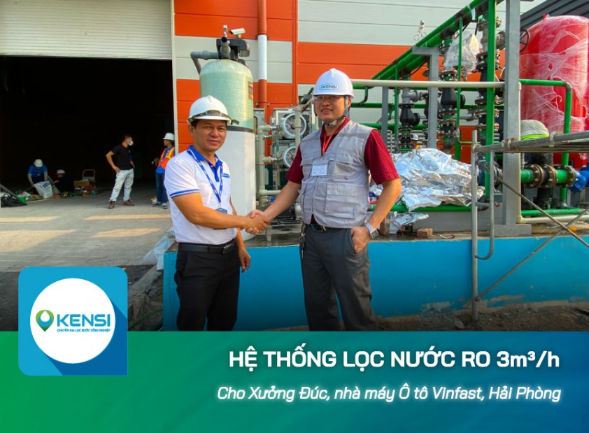 Hệ thống lọc nước công nghiệp RO 3m3/h cho xưởng đúc Vinfast, Hải Phòng