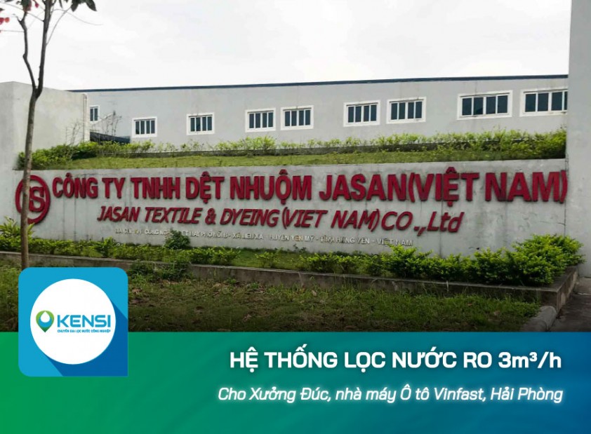 Lắp đặt hệ thống lọc nước uống nóng lạnh cho nhà máy dệt nhuộm