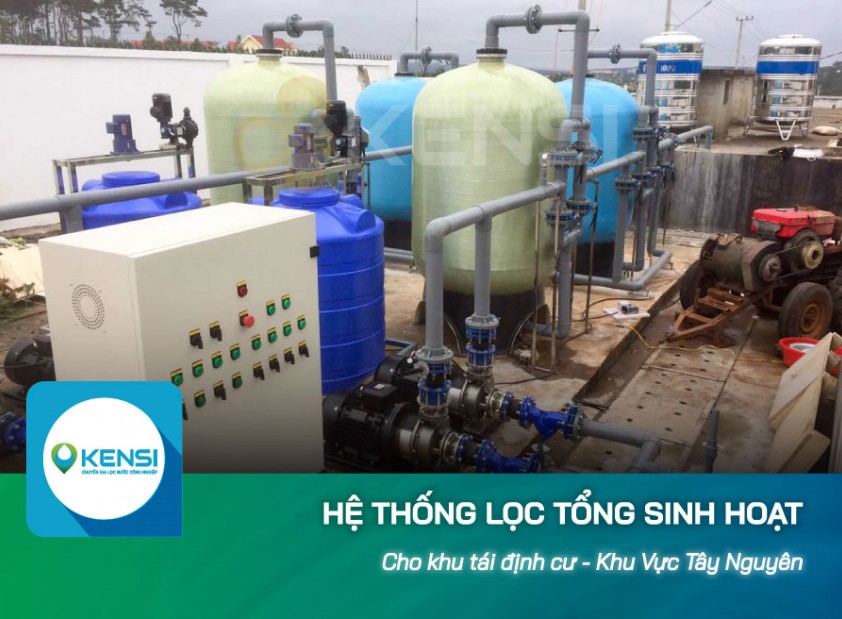 Lắp đặt hệ thống lọc tổng sinh hoạt cho khu tái định cư ở Tây Nguyên