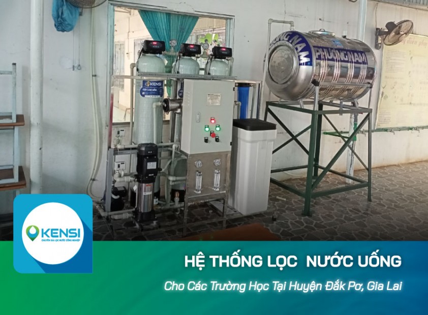 Lắp đặt hệ thống lọc nước công nghiệp RO cho trường học ĐắK Pơ