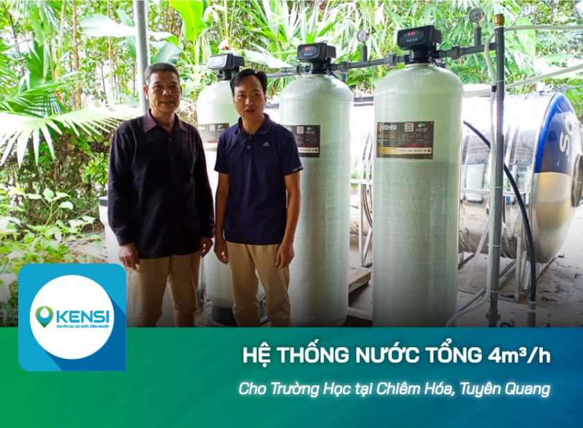 Lắp đặt hệ thống lọc tổng 4m3/h cho trường học tại huyện Chiêm Hóa, Tuyên Quang