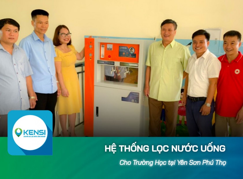 Lắp đặt hệ thống lọc nước công nghiệp RO cho trường học tại Yên Sơn, Phú Thọ