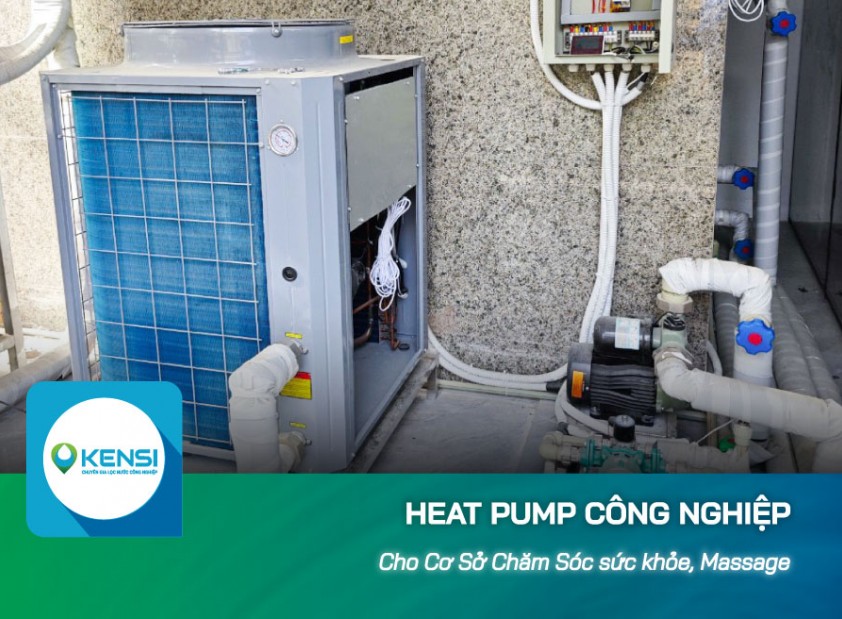 Lắp đặt Heat Pump công nghiệp cho trung tâm massage tại Chung cư viện chiến lược Bộ Công An