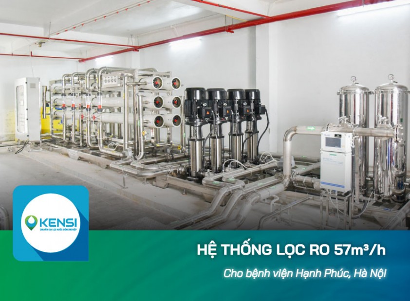 Hoàn thiện hệ thống lọc nước công nghiệp RO 57m3/h cho Bệnh viện Quốc tế Hạnh Phúc