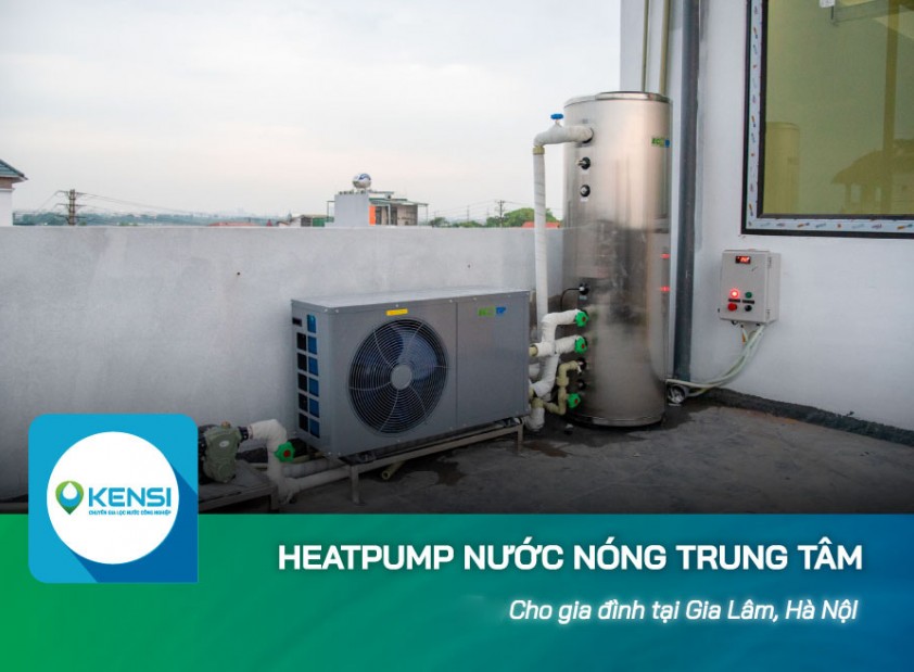 Lắp đặt máy bơm nhiệt cho gia đình tại Gia Lâm, Hà Nội