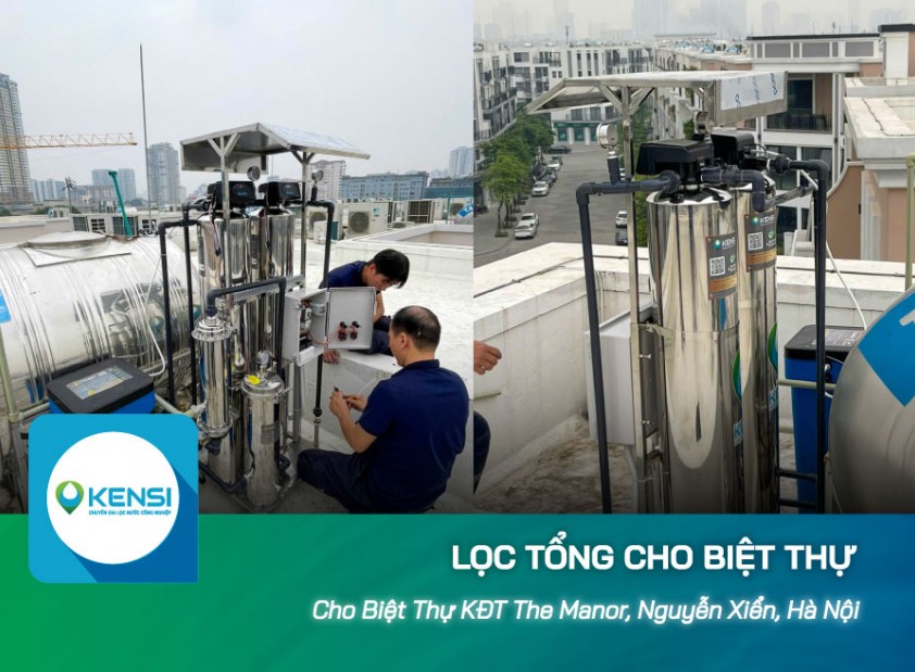 Lắp đặt hệ thống lọc tổng cho khách hàng tại KĐT The Minor, Nguyễn Xiển, Hà Nội