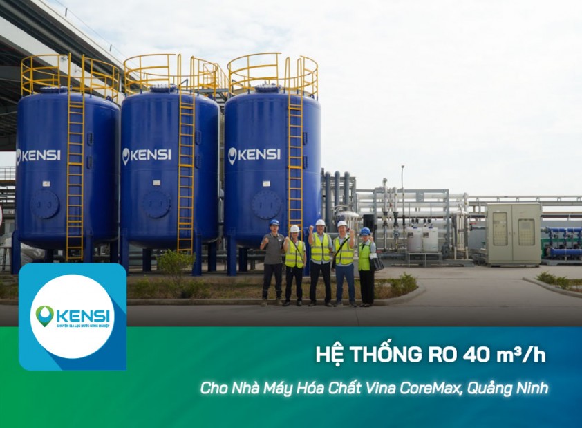 Nghiệm thu hệ thống lọc nước công nghiệp RO 40 m³/giờ cho nhà máy hóa chất Vina CoreMax