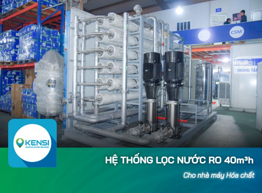 Nghiệm thu hệ thống lọc nước công nghiệp RO 40m3/h cho nhà máy hóa chất Vina CoreMax