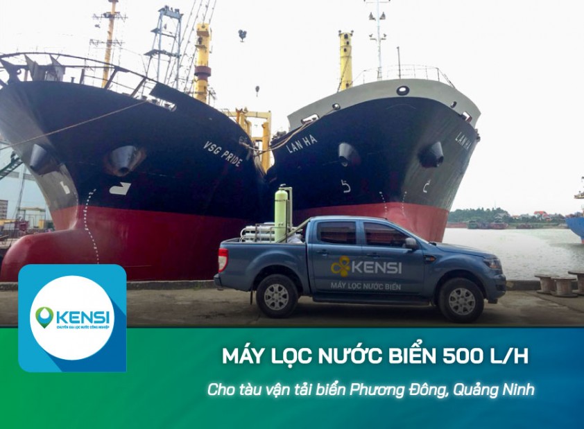 Dự án máy lọc nước biển 500l/h cho tàu vận tải ở Quảng Ninh