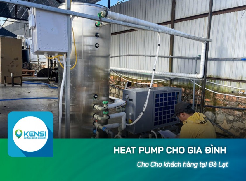 Lắp đặt máy bơm nhiệt Heat Pump cho khách hàng tại Đà Lạt