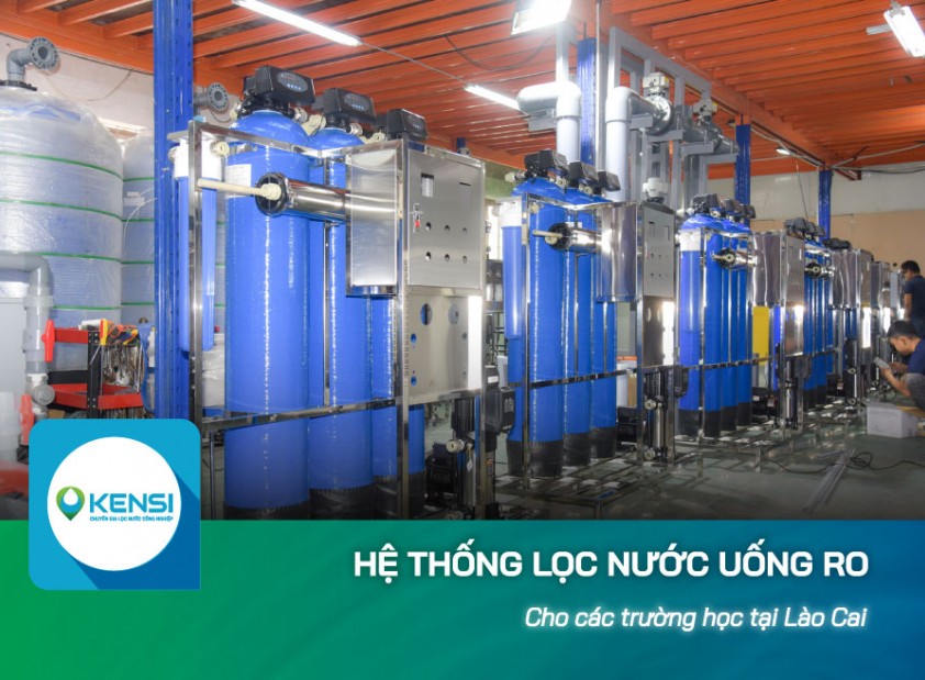 Sản xuất 16 hệ thống lọc nước công nghiệp RO cho các trường học tại Lào Cai